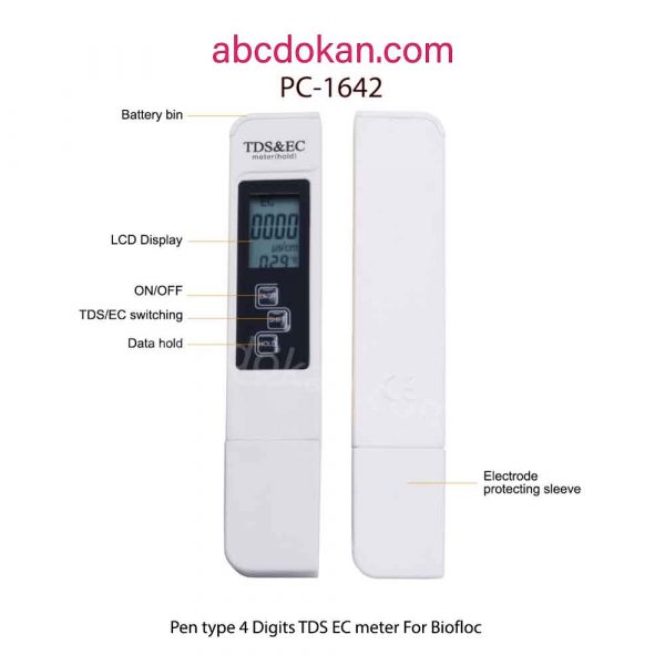 Pen type 4 Digits TDS EC meter For Biofloc
